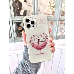 Girl in a dress of hearts